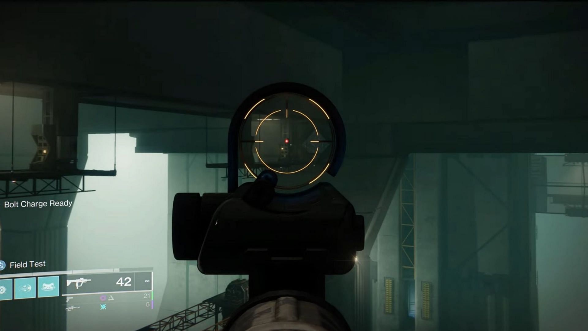 The final platform in the Spire jumping puzzle of Destiny 2 (Image via Bungie)